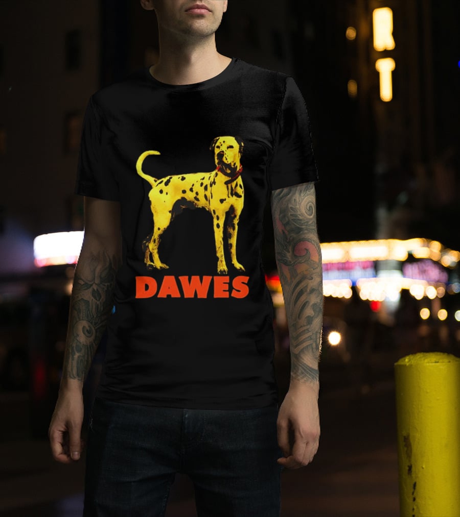 Dawes Dalmatian Dog Yellow And Red T-Shirt