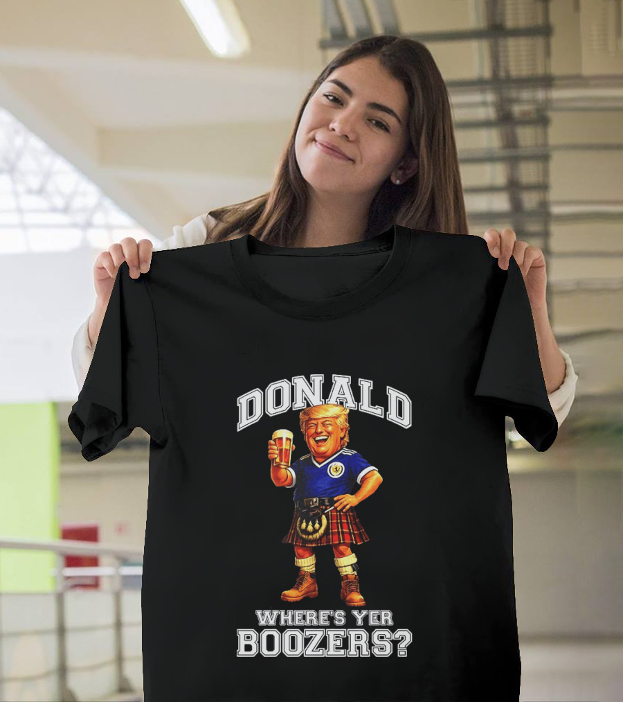 Donald Where's Yer Boozers Scotland Football 2026 World Cup T-Shirt