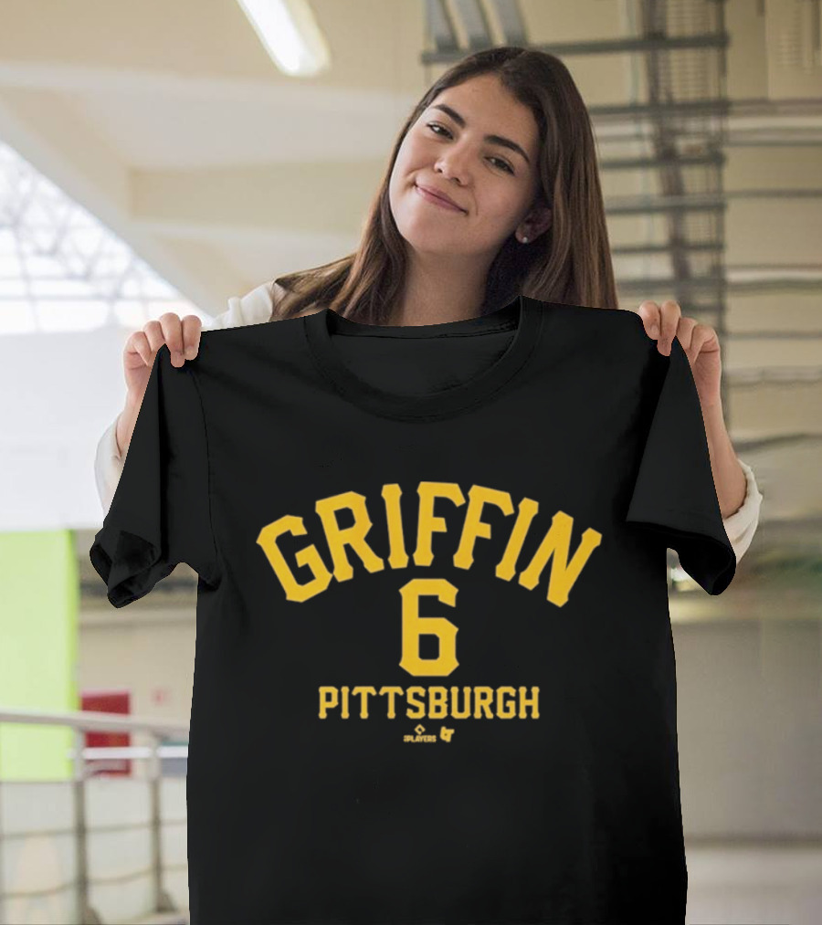 Konnor Griffin Pittsburgh 6 Yellow Lettering T-Shirt