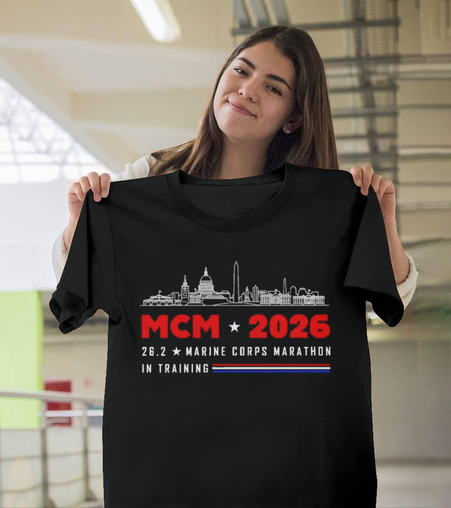 MCM 2026 26.2 Marine Corps Marathon In Training Skyline T-Shirt
