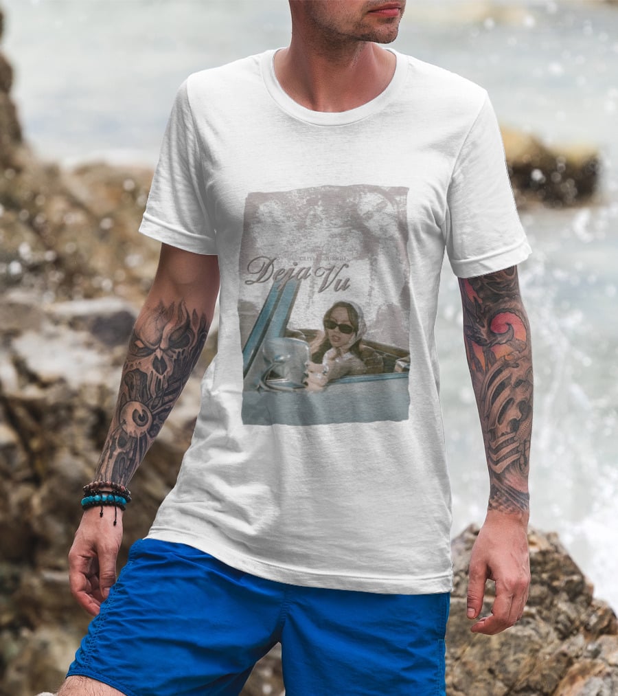 Olivia Rodrigo Deja Vu Vintage Car Photo And Elegant T-Shirt