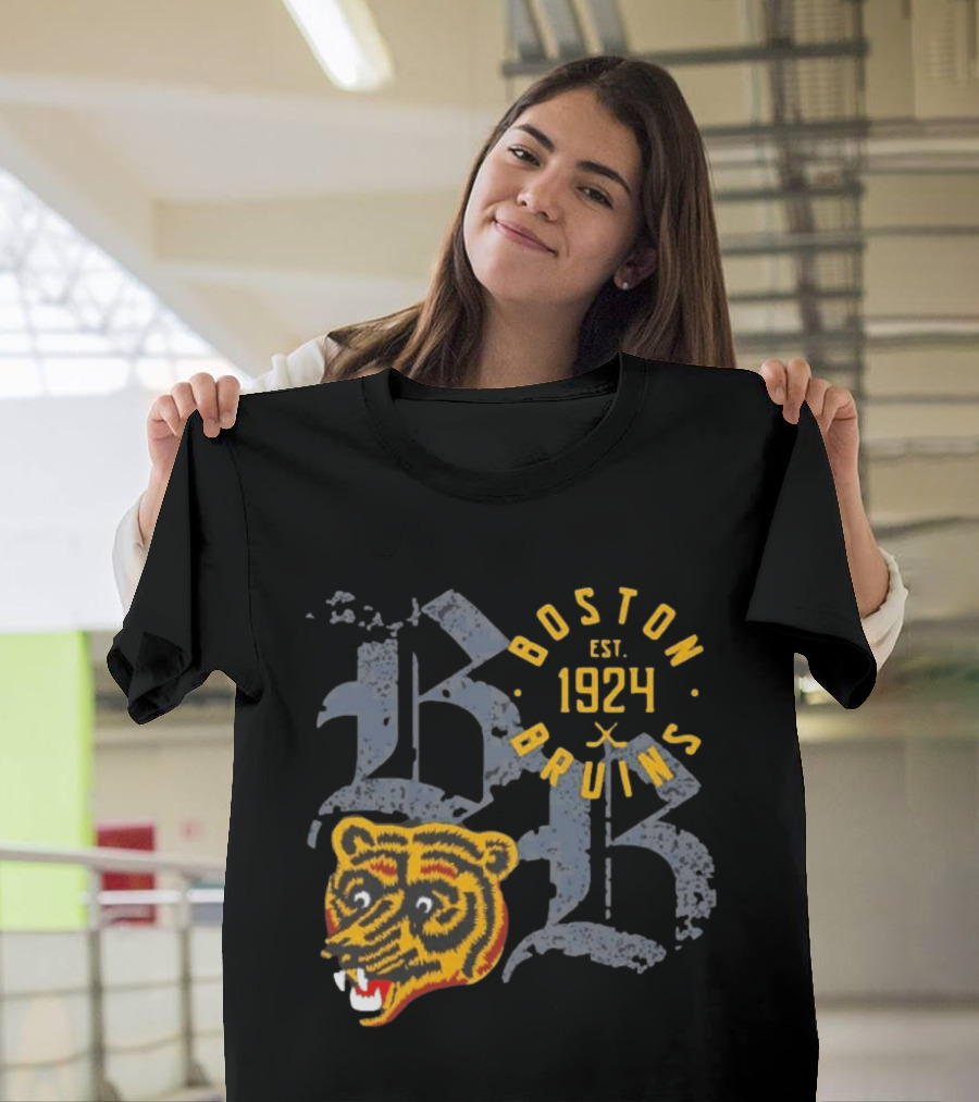 Boston Bruins EST 1924 Long Haul Classic Team Bear T-Shirt
