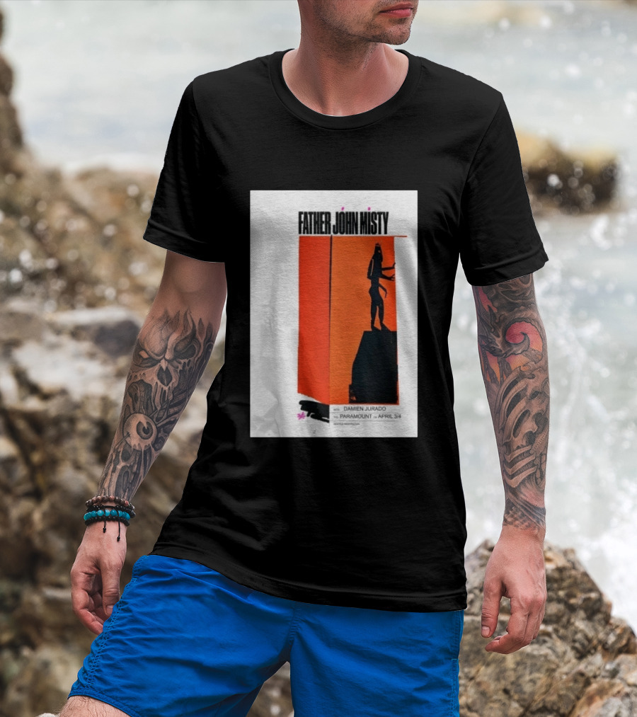 Father John Misty Seattle April 3 4 2026 Featuring Damien Jurado At Paramount Theater T-Shirt