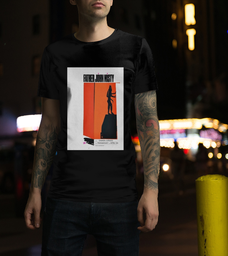 Father John Misty Seattle April 3 4 2026 Featuring Damien Jurado At Paramount Theater T-Shirt