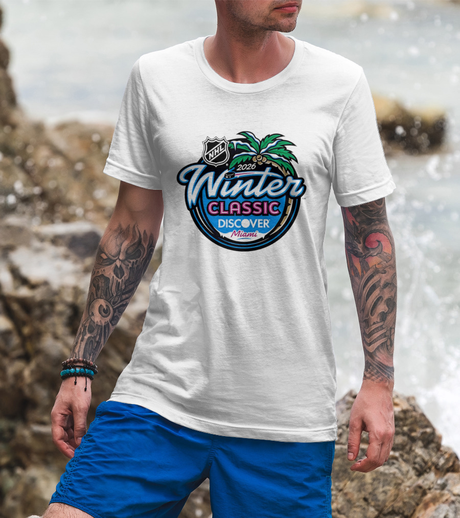 2026 NHL Winter Classic Discover Miami Palm Tree T-Shirt