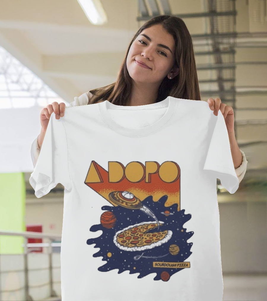 A Dopo UFO Sourdough Pizza Space Adventure T-Shirt