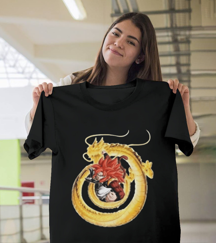 Dragon Ball Games Battle Hour 2026 Dokkan Battle Super Saiyan 4 Gogeta Shenron T-Shirt