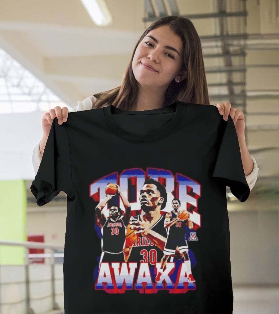 Tobe Awaka Arizona Wildcats Basketball Player Number 30 T-Shirt