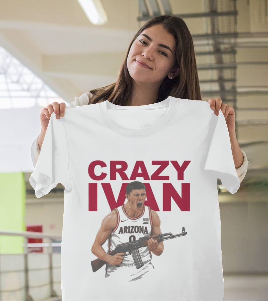 Crazy Ivan Arizona Basketball Player Holding Rifle T-Shirt