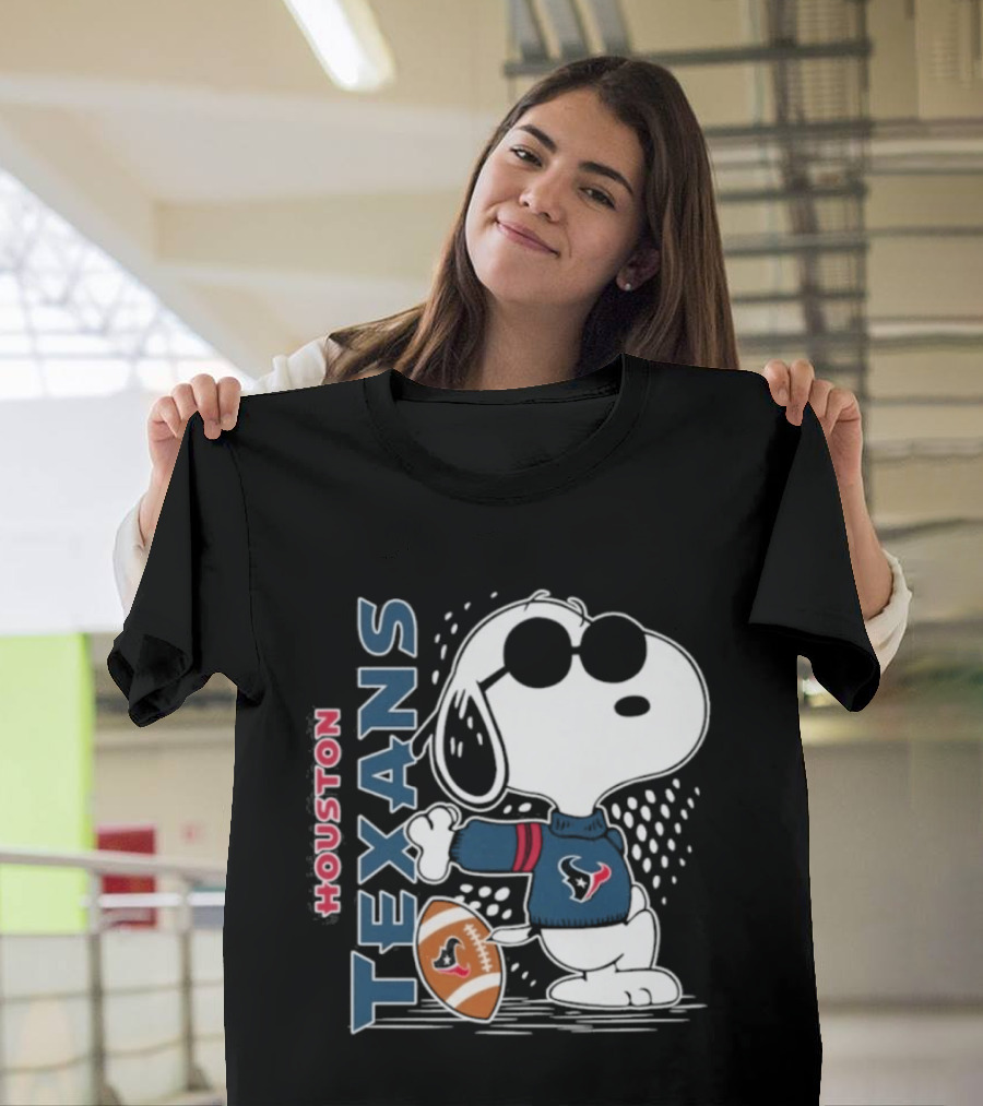 Houston Texans Snoopy Football 2026 Peanuts Collaboration T-Shirt