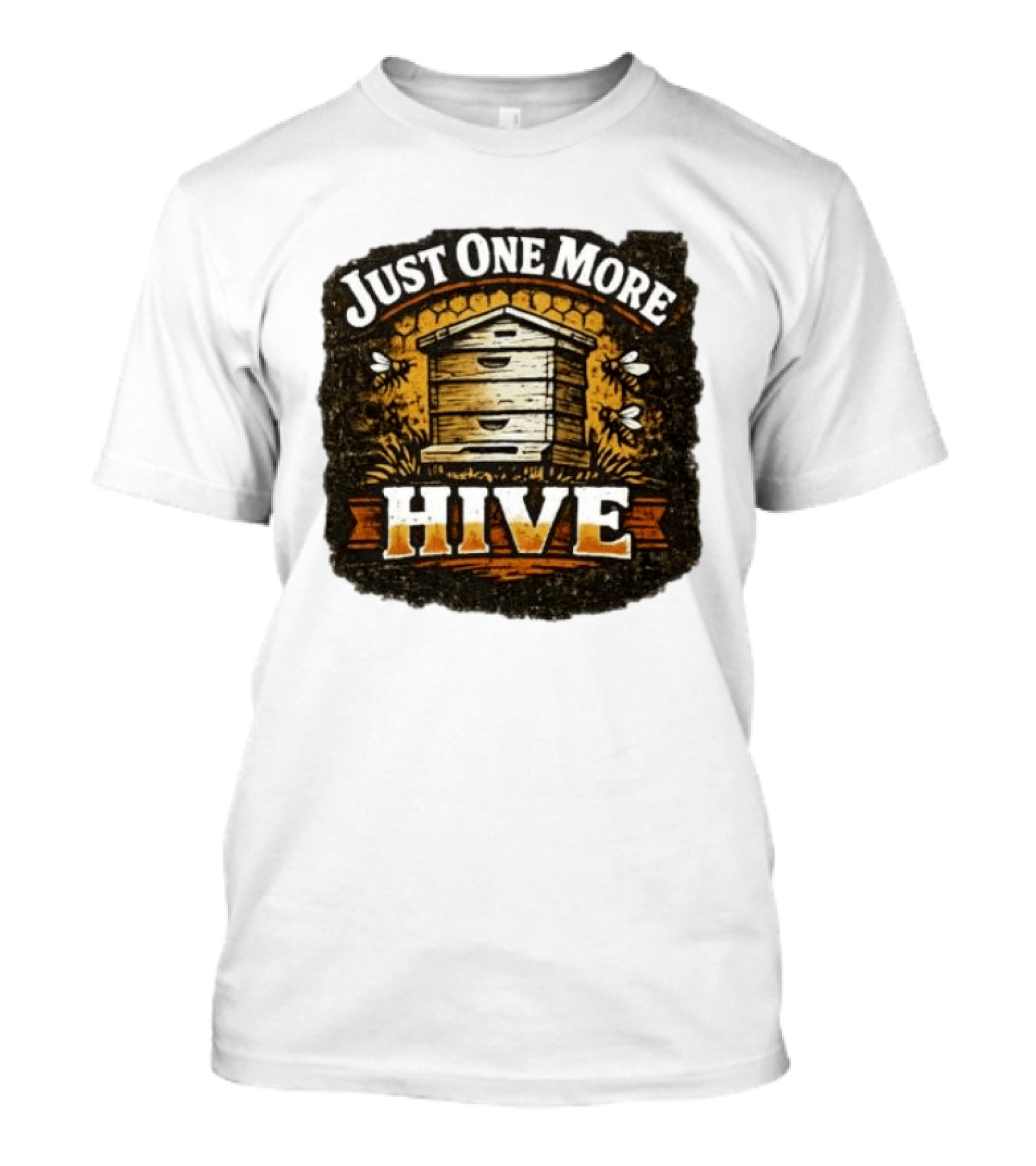 Just One More Hive Beekeeping Bees Honeycomb Apiary T-Shirt