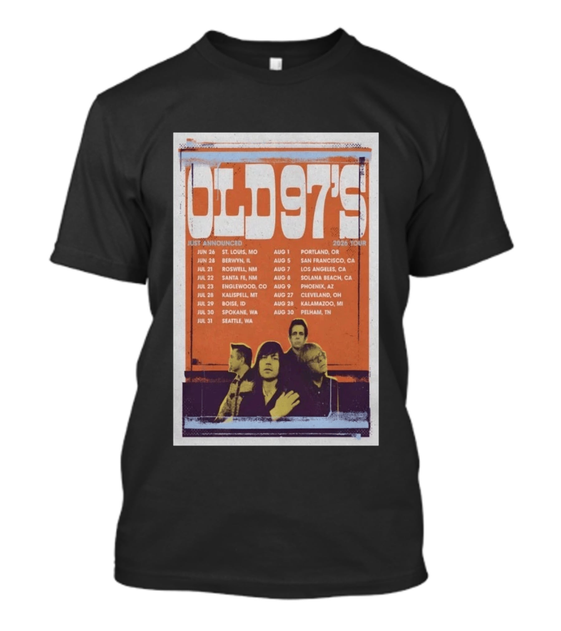 Old 97's 2026 Tour With Summer Concert Dates And Band Members T-Shirt