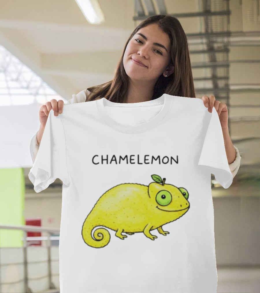 Chamelemon Lemon Chameleon Fruit Pun Humor T-Shirt
