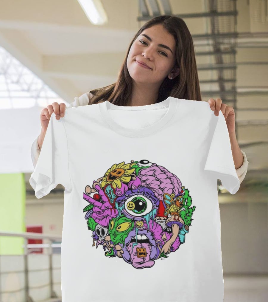Chris Webby Psychedelic Art With Skull And Eye T-Shirt