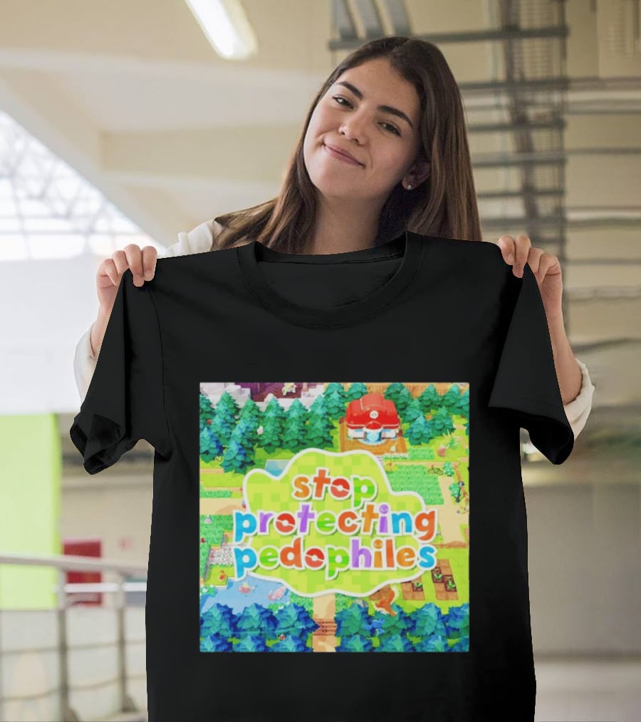 Stop Protecting Pedophiles Pokopia Generator Scenic Landscape T-Shirt