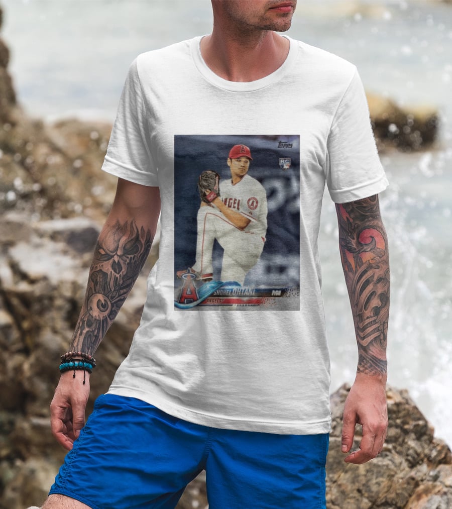 Topps Los Angeles Angels Shohei Ohtani RC Rookie Card T-Shirt