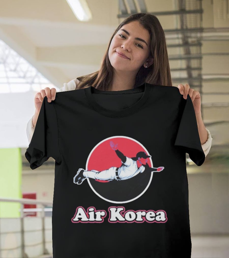 Air Korea Flying High World Baseball Classic Player Black And White T-Shirt