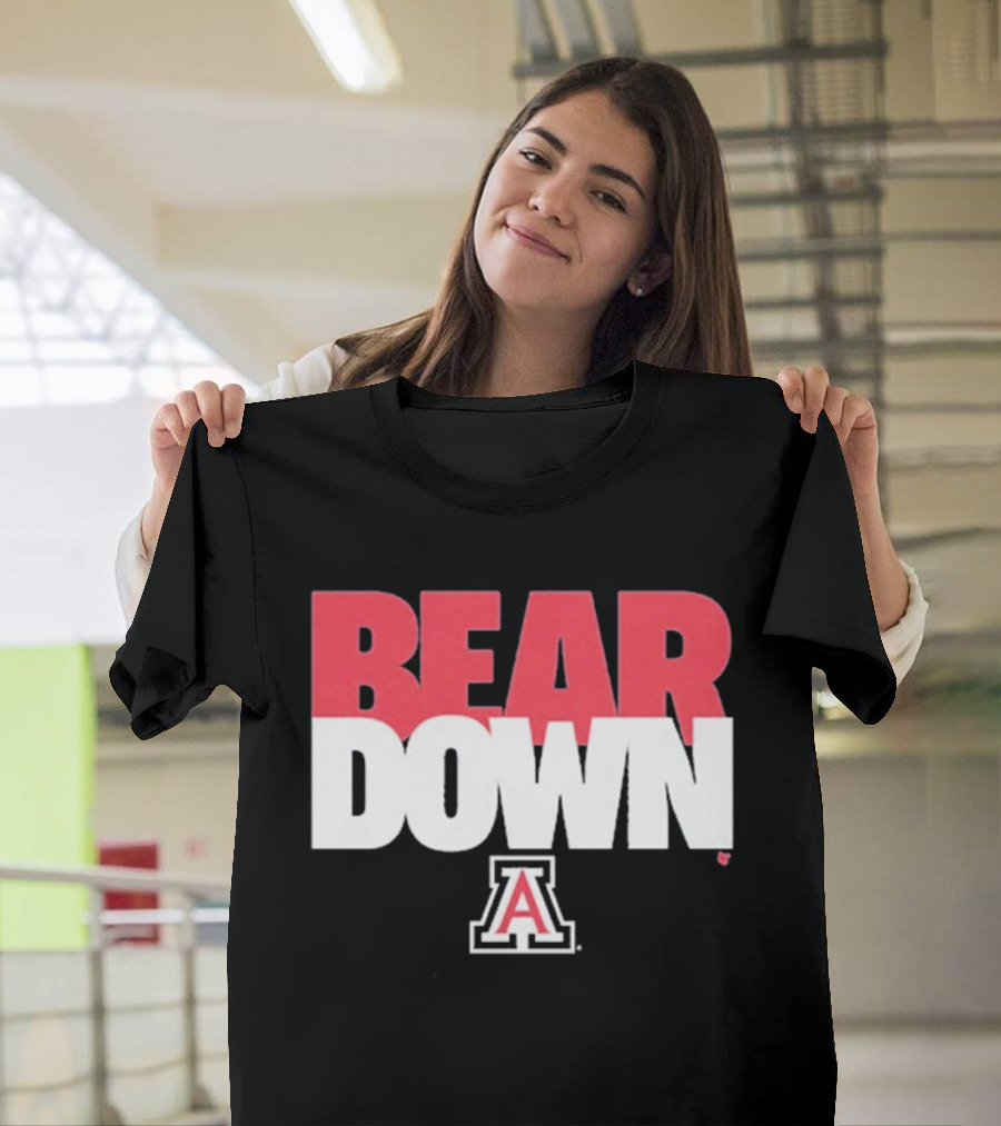 Bear Down Arizona Wildcats Logo Block A T-Shirt