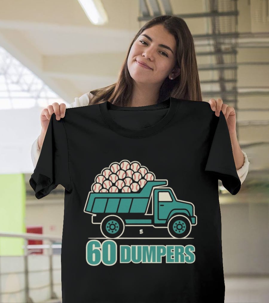 Seattle Mariners Cal Raleigh 60 Dumpers Baseball Truck Historic Season T-Shirt