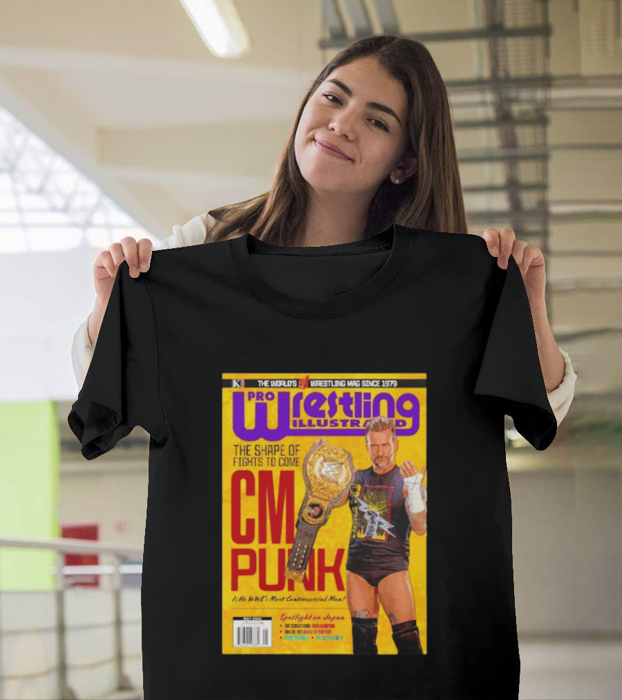 Pro Wrestling Illustrated CM Punk WWE's Most Controversial Man Spotlight On Japan T-Shirt