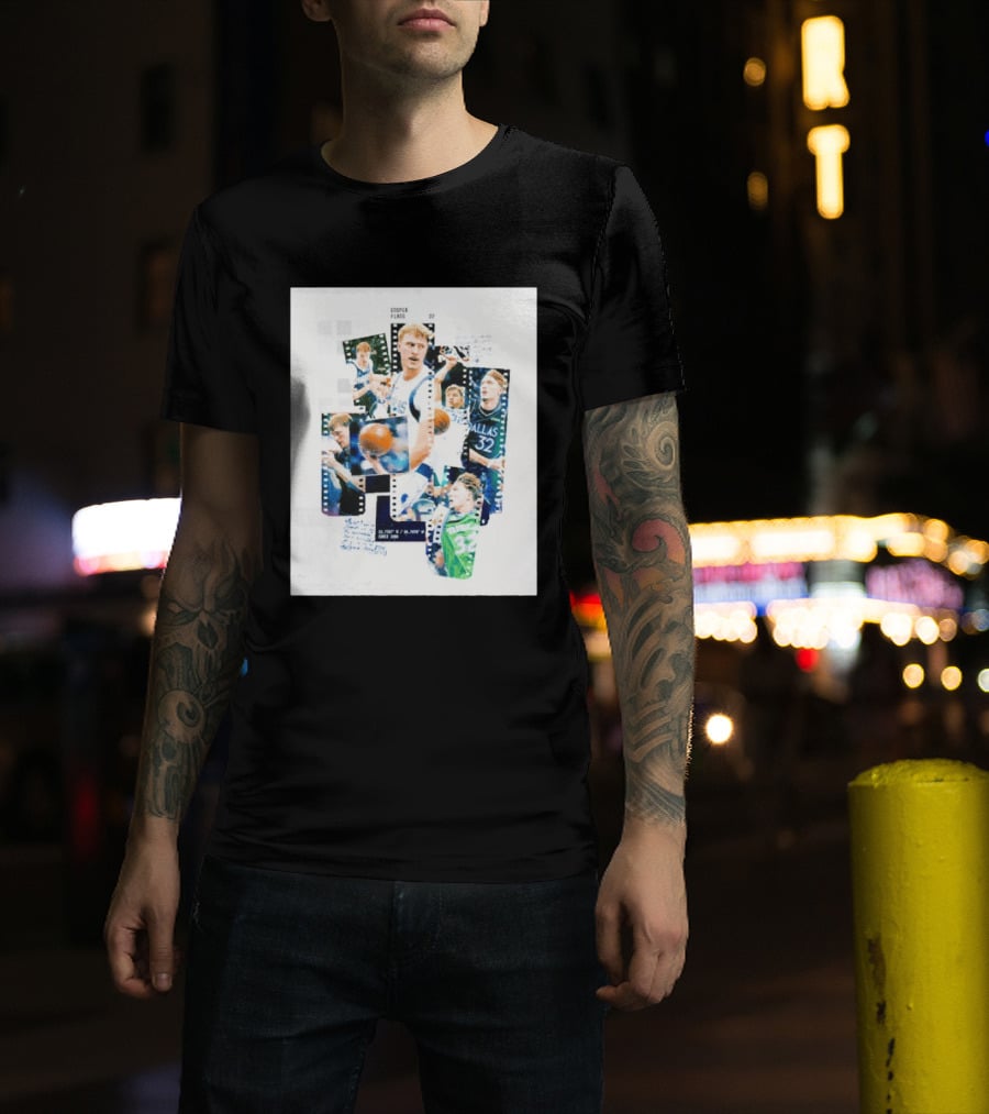 Cooper Flagg 32 Dallas Mavericks The Rook Since 1980 Collage Basketball Film Strip T-Shirt