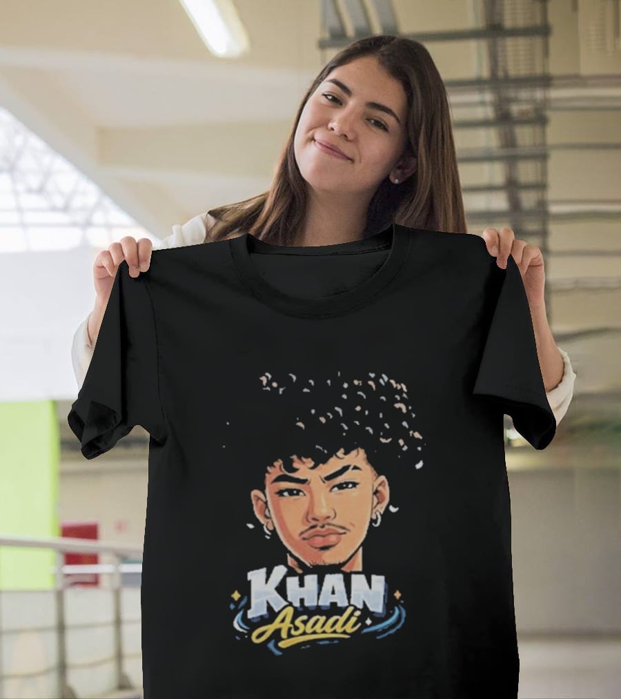 Khan Asadi Cartoon Character Art Menswear T-Shirt