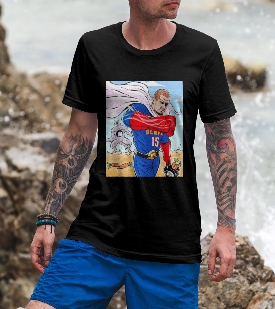 Joker Nikola Jokić Superhero Denver 15 Defeats Wolves 56 Points Carrot Power T-Shirt