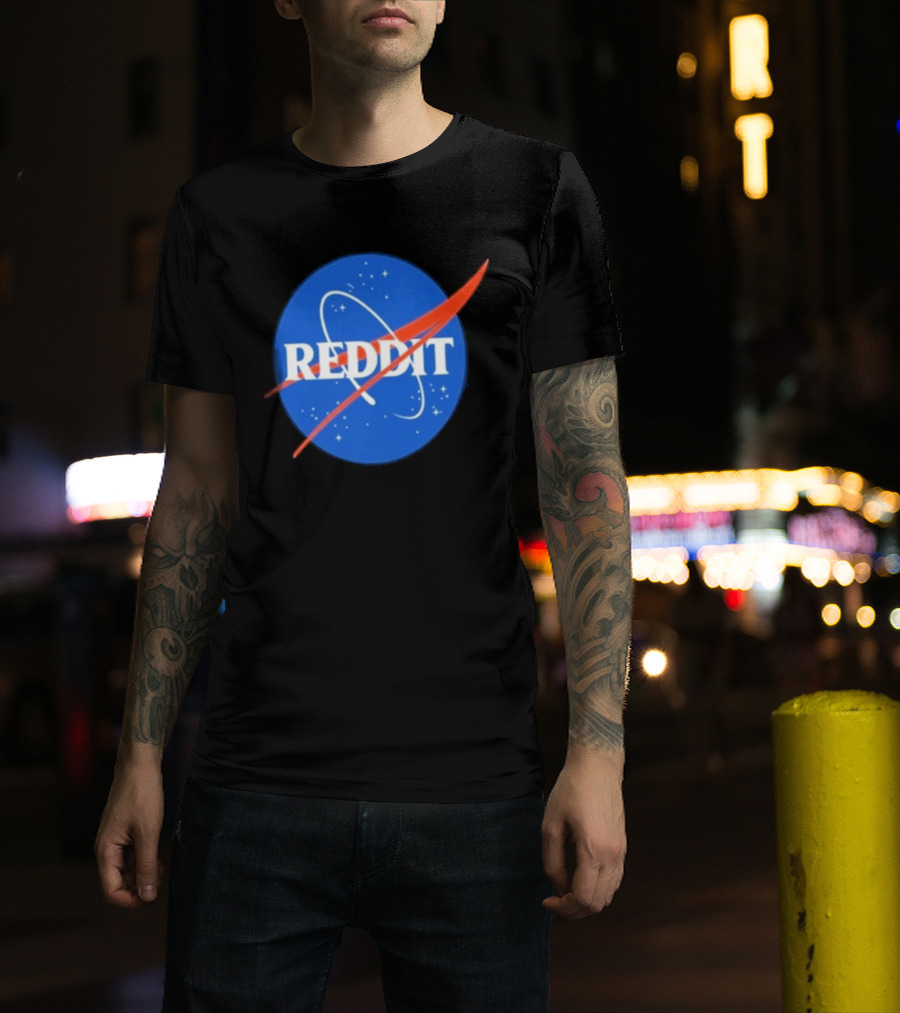Reddit Nasa Crossover Space Motif T-Shirt