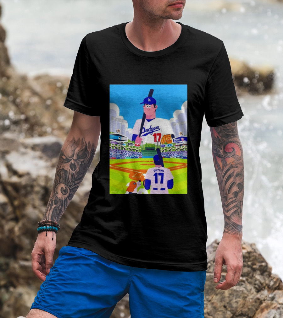 Shohei Ohtani Massive Los Angeles Dodgers 2026 World Baseball Classic Stadium Scene T-Shirt