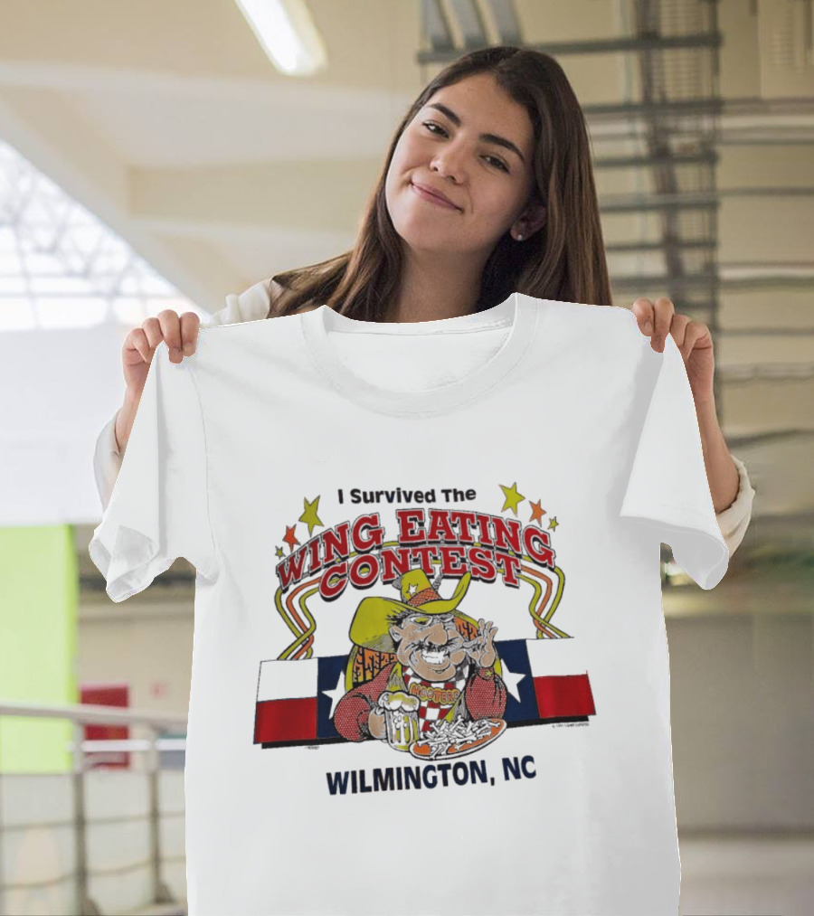 I Survived The Wing Eating Contest Wilmington NC Hooters Cowboy T-Shirt