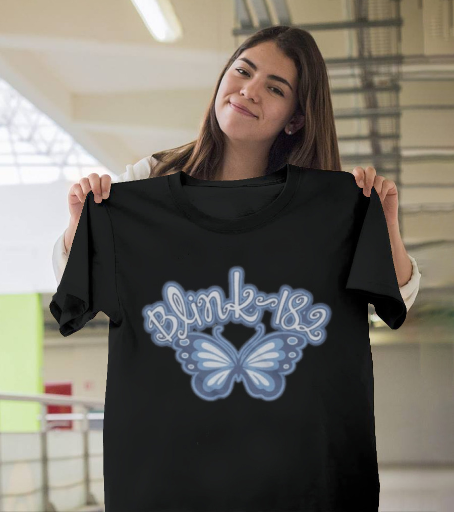 Blink 182 Butterfly Limited Edition Baby Blue T-Shirt