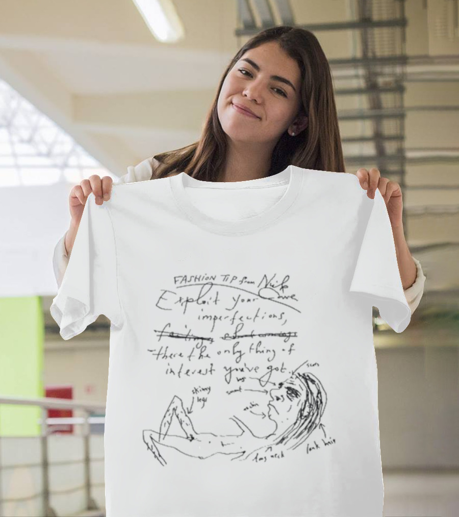 Nick Cave Exploit Your Imperfections Advice Drawing T-Shirt