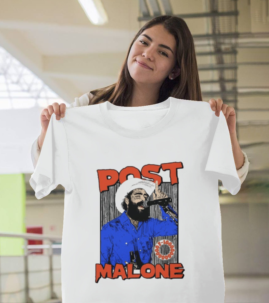 Post Malone Western Cowboy Singer Music Performance T-Shirt