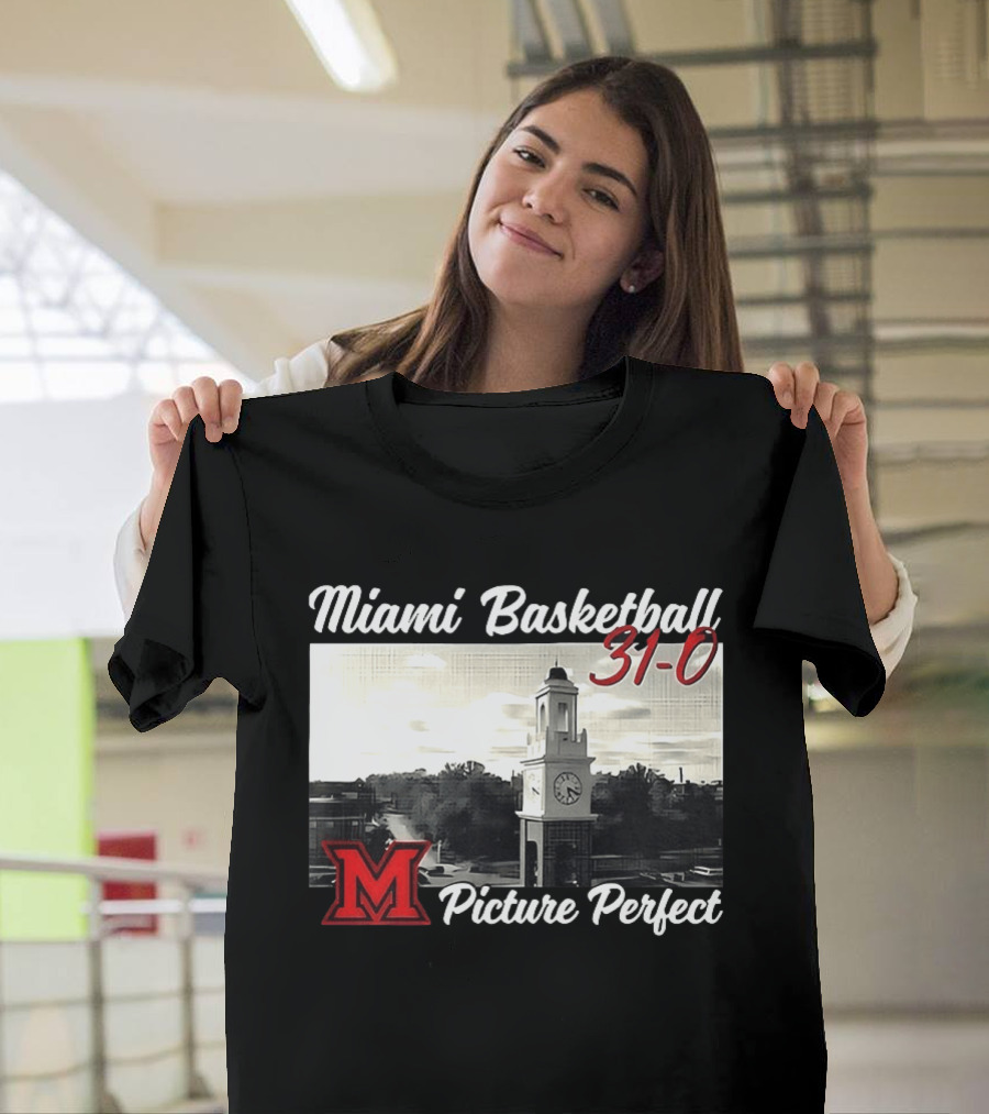 Miami Basketball 31 0 Picture Perfect M Tower T-Shirt