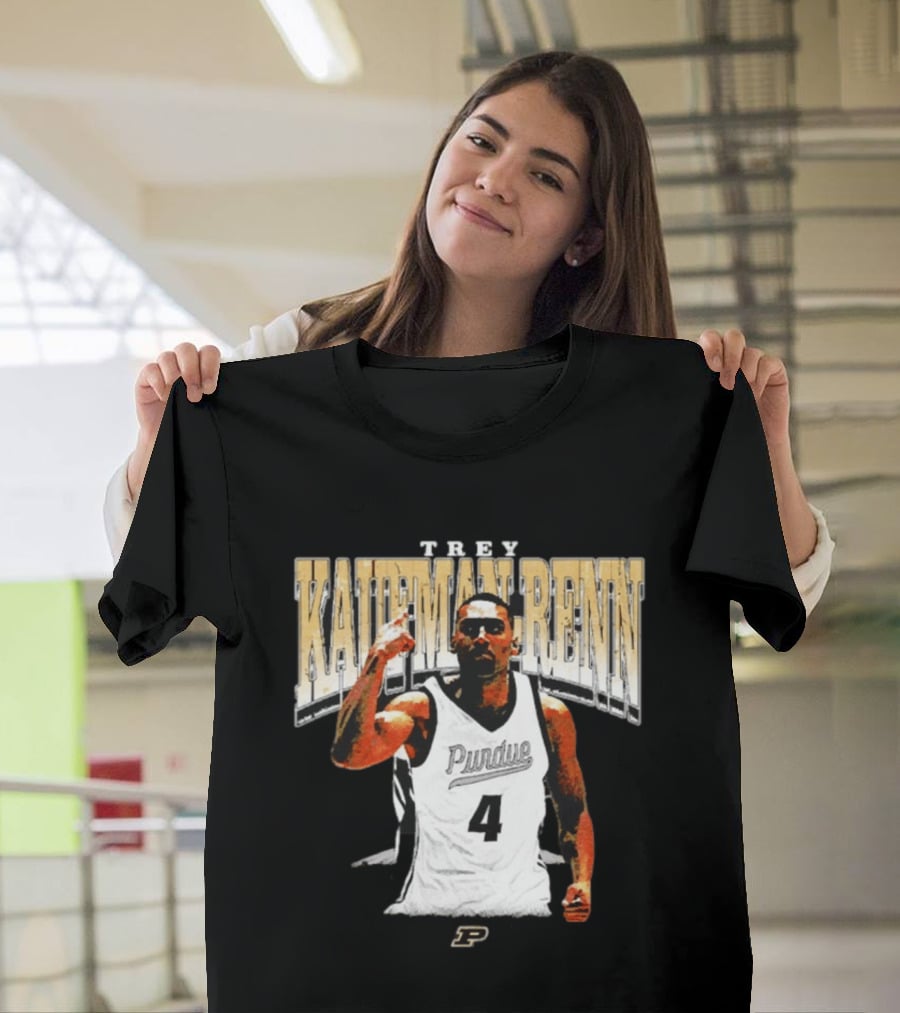 Trey Kaufman Renn Purdue Boilermakers Basketball Number 4 T-Shirt