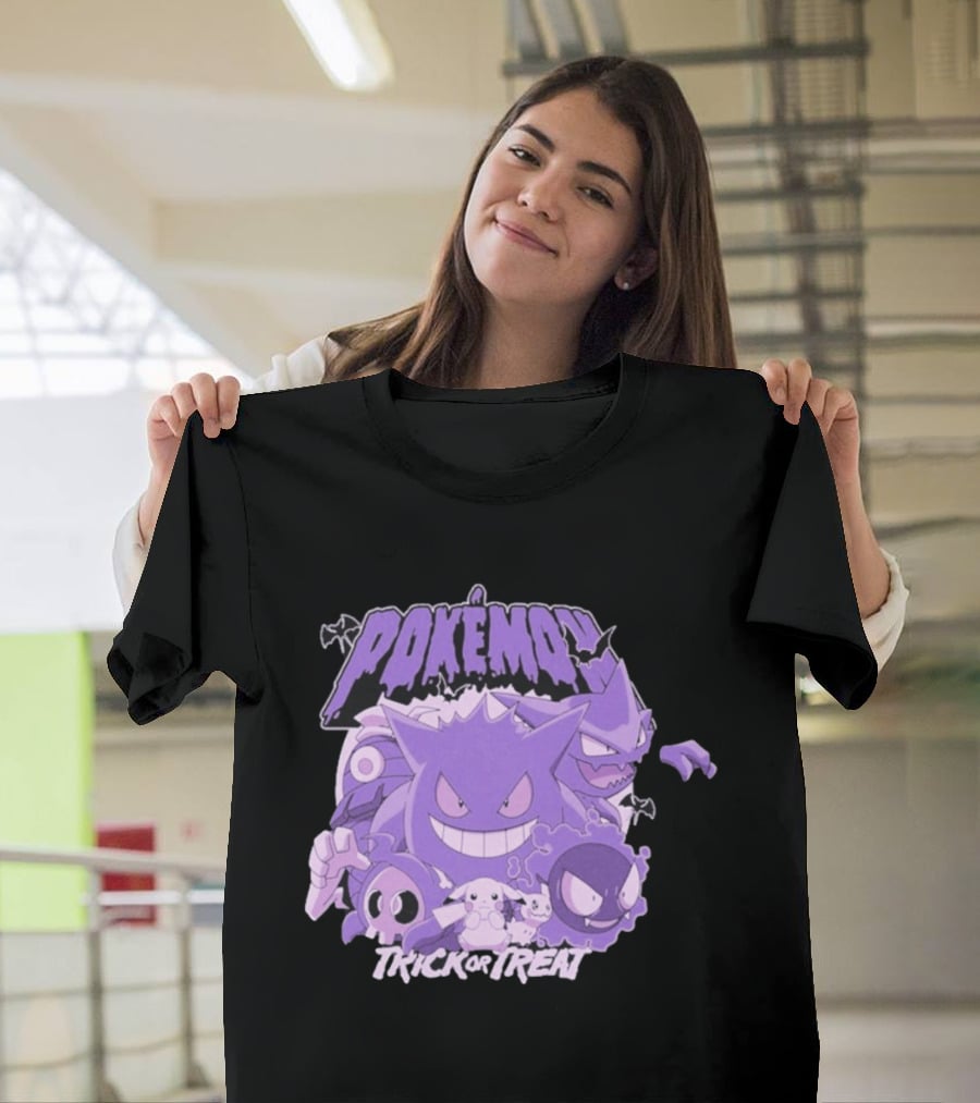 Pokémon Halloween Trick Or Treat Ghost Type Characters T-Shirt