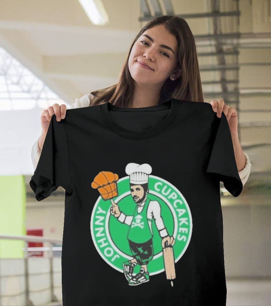 Johnny Cupcakes Chef Basketball Player With Rolling Pin And Basketball Cupcake T-Shirt