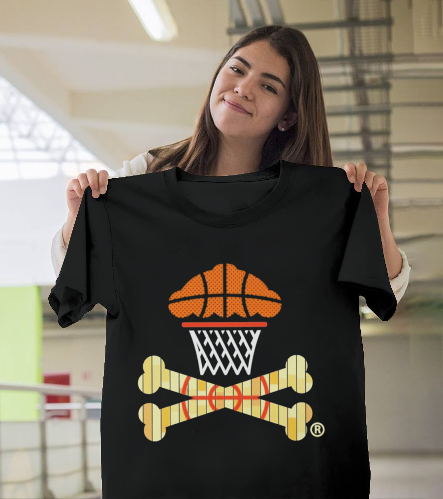 Johnny Cupcakes Women's Boxy Basketball Cupcake Crossbones T-Shirt