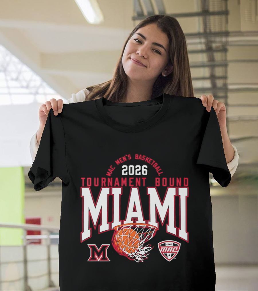 Miami RedHawks Men's Basketball 2026 Tournament Bound MAC Champions T-Shirt