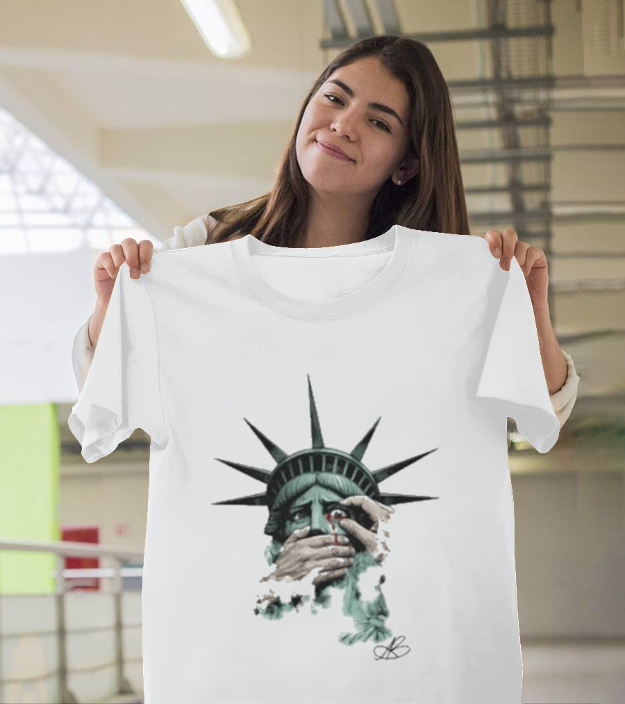 Armada Bryan Andrews Liberty Silenced Statue Are We Great Yet T-Shirt