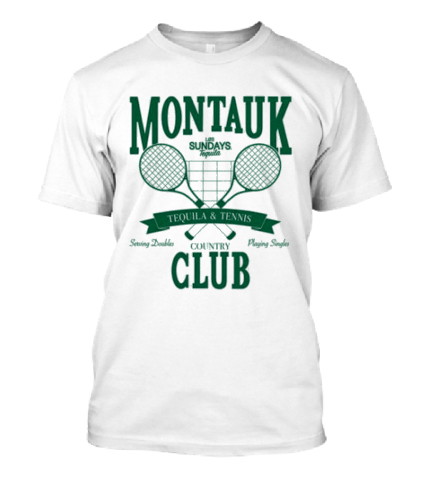 Montauk Country Club Tequila Lovers Serving Doubles Playing Singles T-Shirt