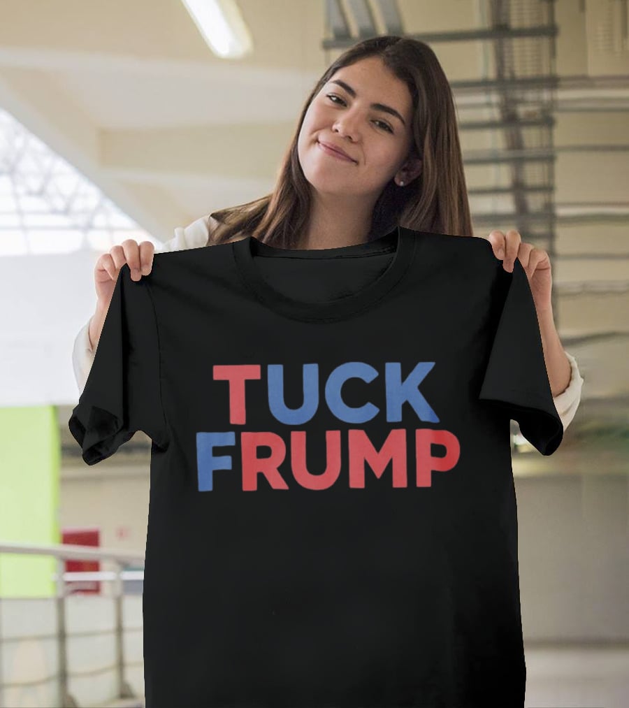 Tuck Frump Blue Red Block Letters T-Shirt