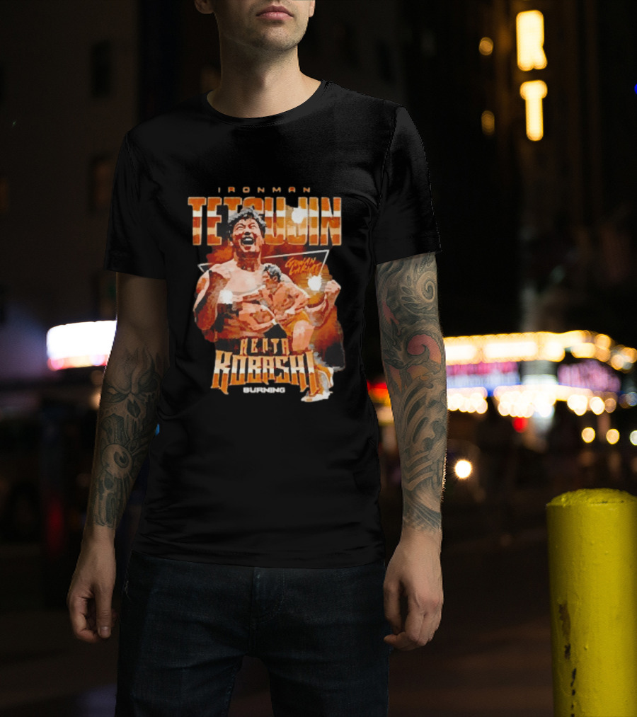 Ironman Tetsujin Kenta Kobashi Burning Japanese Wrestler T-Shirt