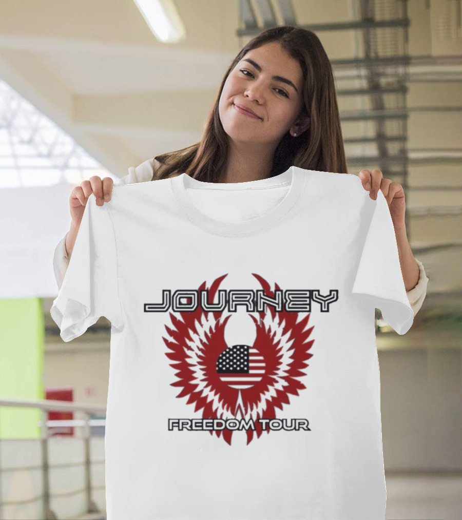 Journey Freedom Tour American Flag Eagle T-Shirt