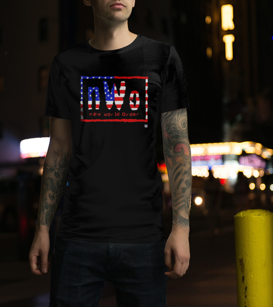 NWo New World Order WWE American Flag Stars And Stripes T-Shirt