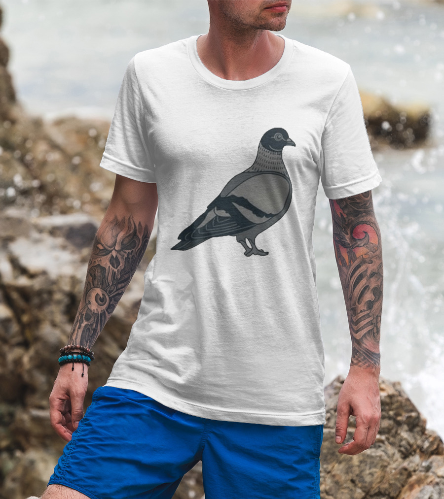Pigeon Heavyweight Streetwear Symbolic T-Shirt