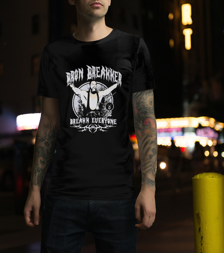 WWE Bron Breakker Break Everyone Graphic Wrestling Merchandise Red For Sale T-Shirt