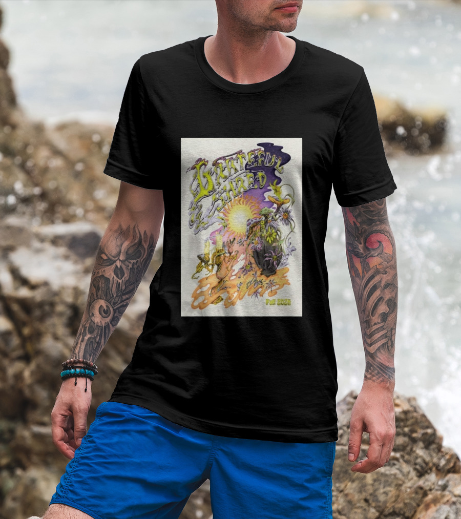 Grateful Shred Fall 2026 Psychedelic Sunflowers And Mushrooms Tour T-Shirt