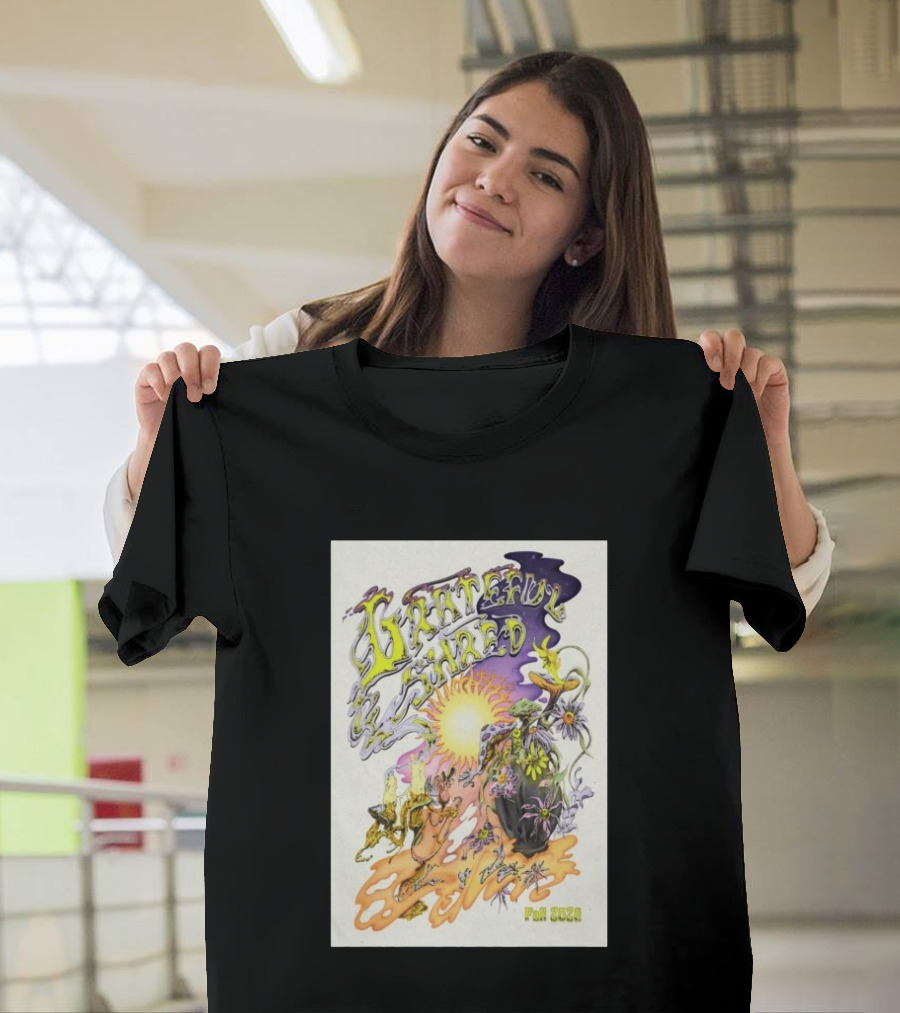 Grateful Shred Fall 2026 Psychedelic Sunflowers and Mushrooms Tour T-Shirt