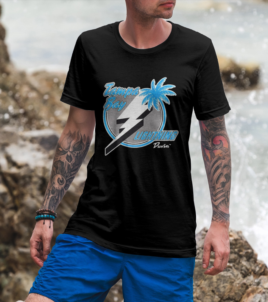 Tampa Bay Lightning NHL Tropics Palm Tree And Bolt T-Shirt